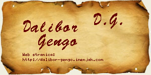 Dalibor Gengo vizit kartica